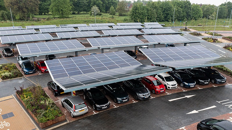 strata-energie, panneaux solaires parkings